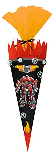 Ursus 9870006 - Schultüte Bastelset Easy Line Transformer, sechseckig, Höhe ca. 68 cm, Duchmesser ca. 20 cm, diverse Stanzteile, teilweise beglittert, inklusive Bastelanleitung