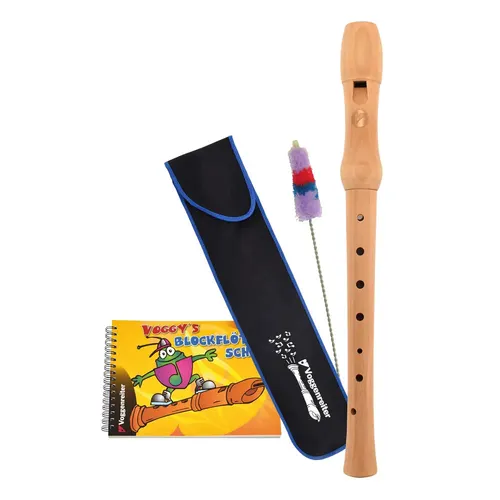 Voggy ́s Kinderwelt Blockflöte - Voggy ́s Blockflöten-Set (deutsche Griffweise) - Kinderinstrumente, hochwertiges Holz und ideal für den Einstieg in die Musik.