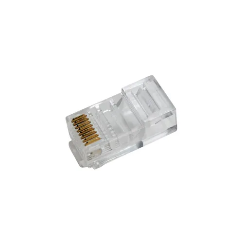 Logilink RJ45 8P8C Modular Stecker Modularstecker Flachkabel Vergoldet 100 stk