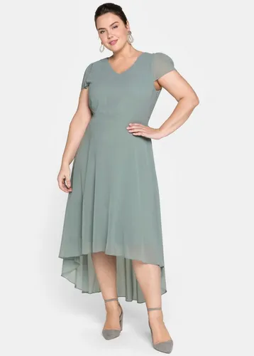Sheego Etuikleid Abendkleid Kurzarm mit Flügelärmeln