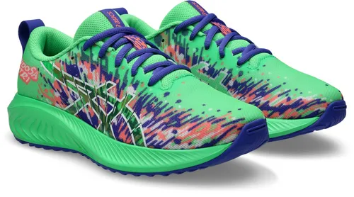 Asics GEL-NOOSA TRI 16 GS Laufschuhe - Leichte Laufschuhe von Asics in VITAL GREEN/WHITE, ideal für Läufer. Mit anpassbarer Schnürung und hochdämpfender GEL-Technologie für maximalen Komfort und weniger Rutschgefahr.