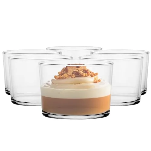 Glasmark KROSNO 1992 Dessertgläser 6er Set 170 ml Aus Glas Eisbecher Gläser Eisschalen Dessertschalen Spülmaschinenfest