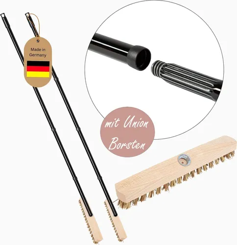 Novaliv 2x Wischer aus Holz mit Kunststoffborsten in braun von Novaliv