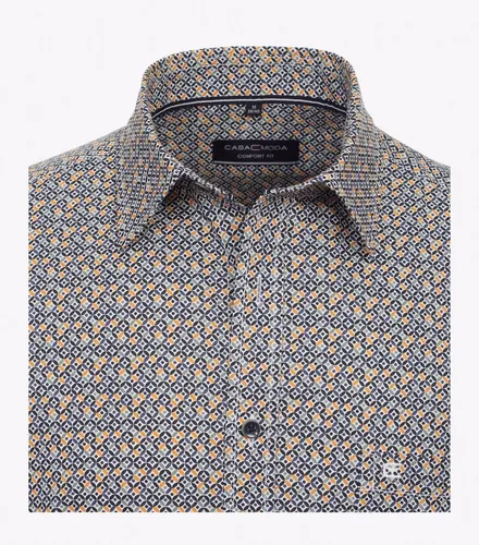 CASAMODA Langarmhemd mit Kentkragen und modischem Druck - Klassisches Freizeithemd in Comfort Fit aus 100% Baumwolle, ideal für modebewusste Männer. Bequemer Tragekomfort und stylischer Print machen es zum perfekten Alltagsbegleiter.