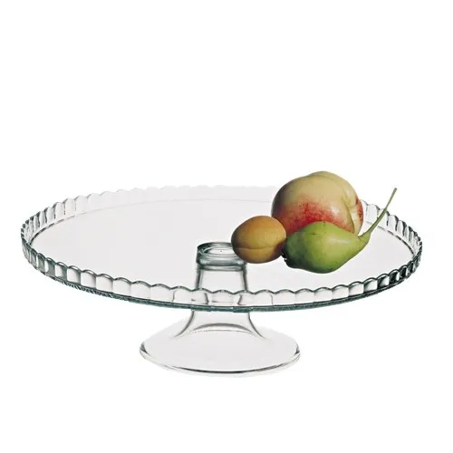 Tortenteller Tortenplatte mit Füß in weiß von Psabahce