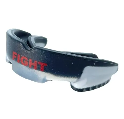 PX Zahnschutz Fight 2-Schichten Gel Schicht Sport Mundschutz Vollkontakt Boxen MMA Kickboxen Thaiboxen schwarz
