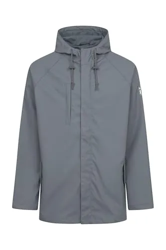 Derbe Herren Regenjacke Grau Größe L - Funktionsjacken für Herren von Derbe - wasserdicht mit 3.000 mm Wassersäule, ideal für Outdoor-Aktivitäten. Mit praktischen Taschen und verstellbarer Kapuze.