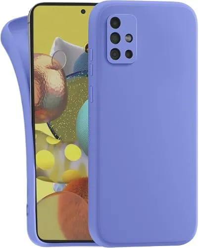 MyGadget Hülle für Samsung Galaxy A51 4G - robuste Silikon Schutzhülle TPU Case Slim Silikonhülle - Back Cover Kratzfest Handyhülle - Matt Blau