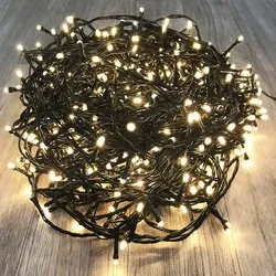 600'er LED Lichterkette Grün für Innen & Außen