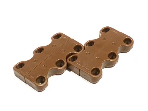 REMA Magnetischer Schnürsenkelverschluß Extra Stark aus Neodym Magneten (1 Paar, Braun)