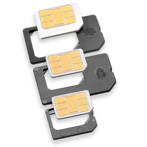 Nano SIM Adapter PREMIUM SET 3er MADE IN GERMANY für zB iPhone 8/X/12 Simkarten