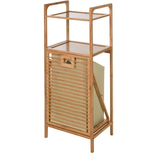 Badregal aus Bambus, 40 x 30 x 95 cm - Badewannenablage aus hochwertigem Bambus, robust und stilvoll, ideal zur Aufbewahrung von Badutensilien und schafft Ordnung im Badezimmer.