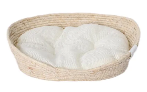 Dehner Tierbett Premium Kuschelbett 54 cm - Hochwertiges Hundebett aus Naturmaterial, inklusive Wendekissen für optimalen Komfort. Ideal für entspannte Ruhepausen Ihrer Haustiere.