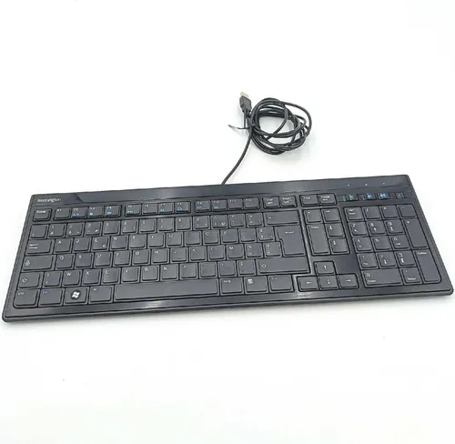 Kensington Advance Fit USB Tastatur Slim Flach Leise Office Schwarz AZERTY FR