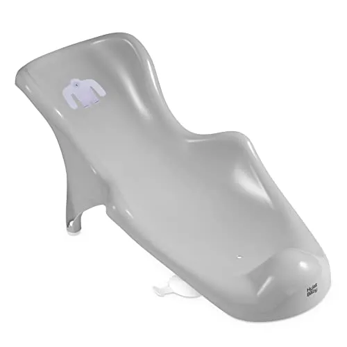 Hylat Baby Badewanneneinsatz Baby - wertvolle Badehilfe für Säuglinge und Babys von Geburt bis ca. 6 Monate, Farbe:grau, Motiv:Yeti, Marke:Hylat Baby