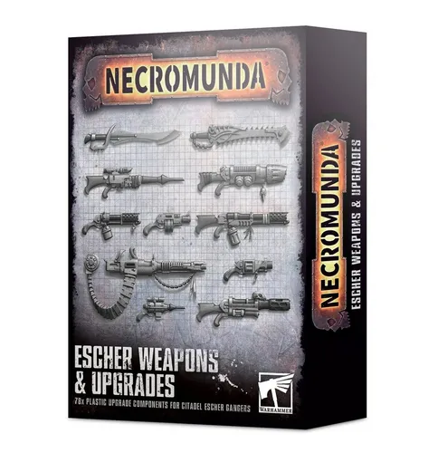 Games Workshop Necromunda Escher Spielfigur - Detailreiche Spielfigur mit Waffen und Upgrades, ideal für spannende Spiele und Sammlungen. Perfekt für Fans von taktischen Tabletop-Spielen.