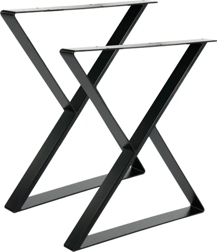 Tischgestell Tischkufen Tischuntergestell Tischbeine X - Gestell 60x75 cm 2 x