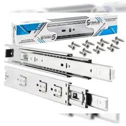 ID Dinkel Schubladenschienen 20 STÜCK VOLLAUSZUG Rollenauszug Teleskopschiene Schubladenauszug H 45 L 450 mm