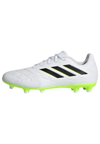 Adidas Copa Pure.3 FG - weiß - Fußballschuhe mit hochwertigem, nahtlos abgestepptem Leder für optimalen Komfort und Ballgefühl, ideal für stabile Spiele auf trockenem Naturrasen.