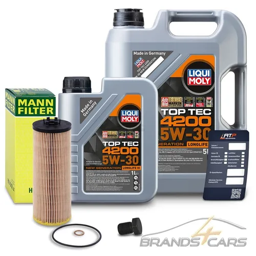 Mann-Filter Ölwechsel-Set mit LIQUI MOLY Top Tec 4200 5W-30