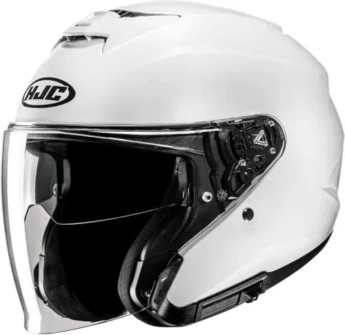 HJC Jet Motorradhelm i31 UNI Pearl White, M - Motorradhelm mit fortschrittlicher Polycarbonatschale für hohe Schlagfestigkeit und Leichtigkeit, ideal für Sicherheit und Komfort auf der Straße.