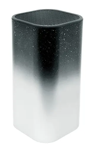 Lashuma Messeraufbewahrung ohne Messer, Großer Messerhalter 11x11 cm Höhe: 23 cm, Farbe: Silber