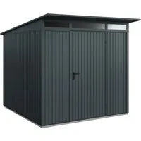 Gartenhaus Hörmann EcoStar Trend-P Typ 2 RAL7016 - Gartenhaus mit Pultdach in Anthrazit, aus hochwertigem Metall, ideal für die sichere Aufbewahrung von Gartengeräten.