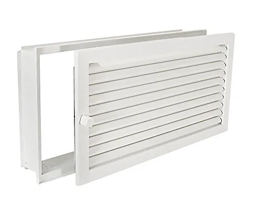 Warmluftgitter Putzbündig WGPB 4523 W Weiss 450 x 230mm - Abzüge, Gitter & Belüftungen – Hochwertiges Stahlblech, pulverbeschichtet, mit regulierbaren Lamellen für optimale Luftzirkulation und Temperaturbeständigkeit.