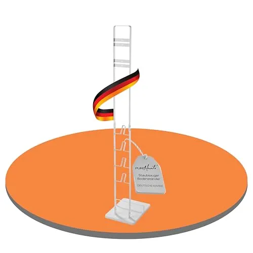 PureMounts Staubsauger Standfuß für Dyson Modelle - Ersatzteile für Staubsauger, stabiler Aluminium Standfuß mit integriertem Kabelmanagement und vier Halterungen für Zubehör, passend für Dyson V6 bis V15.