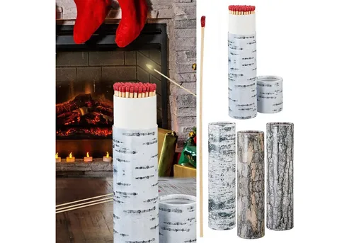 CEPEWA Feuerzeug Kaminstreichhölzer 4er Set L20cm 4 Motive à 75 Stk