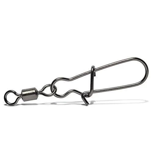 VMC Black Rolling Swivel mit Duolock Snap Gr.2 39kg 5 Stück