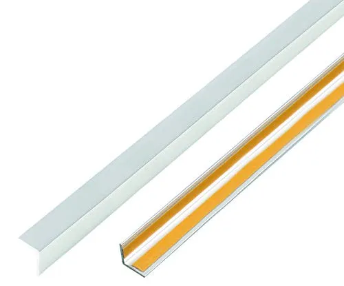 Alberts 488505 Winkelprofil | selbstklebend | Aluminium, chromdesign | 1000 x 10 x 10 mm