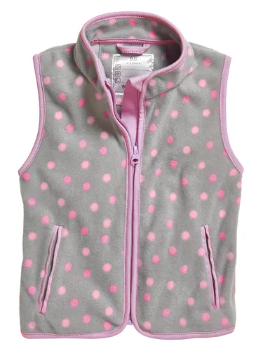 Playshoes Fleece Weste Unisex Kinder Outdoor-Oberteil, Punkte, 98 - Weste für Jungen, atmungsaktiv und mit Eingrifftaschen, bietet ein angenehmes Trageklima dank hochwertigem Fleece und Kinnschutz.