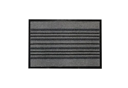 Douceur D'Intérieur Fußmatte PIANO - Graues Muster - Elegante Fußmatte mit rutschfester Oberfläche, die Schmutz und Feuchtigkeit effektiv fernhält. Hergestellt aus strapazierfähigem Kunststoff, leicht zu reinigen und in verschiedenen Größen erhältlich.