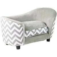 Costway Katzenbett Haustiersofa für kleine Hunde und Katzen – Grau & Weiß - Stylisches Haustiersofa für kleinen Hunden und Katzen, 70 x 41 x 40 cm, mit abnehmbarem Bezug und ergonomischem Design für optimalen Komfort und Sicherheit.