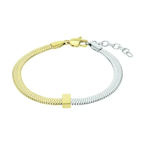 Amor Armband Edelstahl Damen Armschmuck, 17+3 cm, Bicolor, Kommt in Schmuck Geschenk Box, 2039980