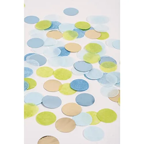 Konfetti, 2cm ø, gold,blau,grün, SB-Btl 30g