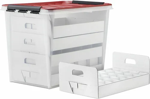 Aufbewahrungsbox Kunststoffbox Christbaumkugeln Weihnachtskugel Weihnachten Deko