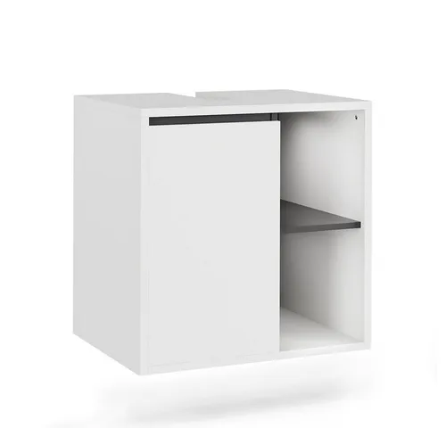 Vicco Waschbeckenunterschrank Viola, Weiß/Grau, 60 x 60 cm in grau von Vicco