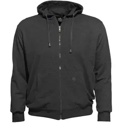 Sweatjacke AHORN SPORTSWEAR, Herren, Gr. 7XL, grau, 70% Baumwolle, 30% Polyester, bestickt, unifarben, normal, ohne Ausschnitt, Sweatjacken Sweatjacke, in Oversize Passform