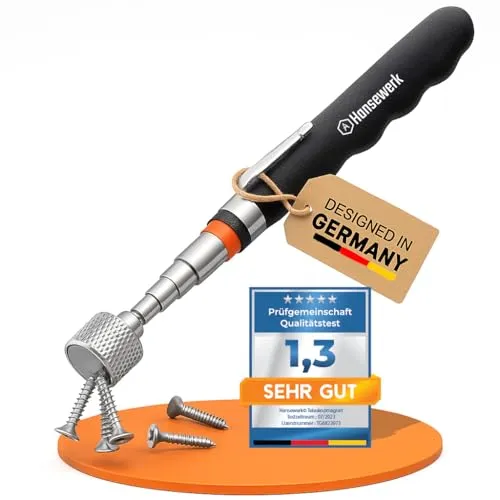 Hansewerk® original teleskop Stabmagnet Magnetstab Teleskopmagnet ausziehbar Magnetheber pick-up 80 cm teleskop stab stark magnet magnetstange stift werkzeug (1)