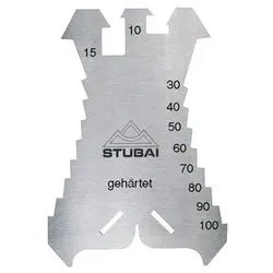 STUBAI Anreißschablone 140x100x1.3 mm Maßeinteilung 5-100 mm in 5 mm Schritten