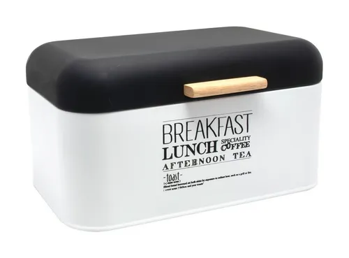 Schwarzer Brotkasten mit Aufschrift in weiß von OTTO