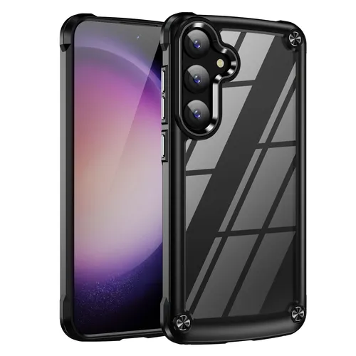 Für Samsung Galaxy S25 5G TPU + PC Schock Hülle mit Linsenschutz Case Schwarz