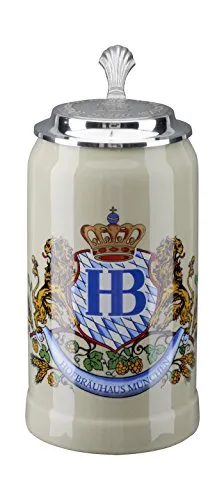 HB Hofbräuhaus München Bierkrug Hofbräuhaus München HB Krug 1 Liter King Werk KI 1000056