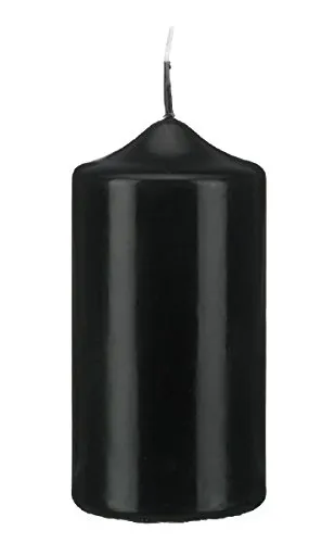 Spitzkopf Stumpen Kerzen Schwarz 80 x Ø 40 mm, Kerzen in Cellophan, KOPSCHITZ Qualitätskerzen in RAL Qualität Made in Germany, Kerzen, Anlass, Advent, Weihnachten, Festtag, Festtagskerzen 12