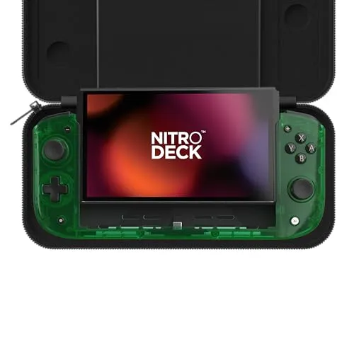 CRKD Nitro Deck Smaragdgrün + Tragetasche - Brandneu - Nintendo Switch