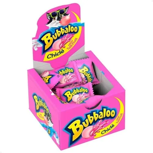 Kaugummi mit Tutti-Frutti-Füllung, Box 300g (60 Einheiten) in pink von Bubbaloo