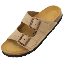 Palado Korfu Velours Premium Leather Herren Pantolette braun 45 EU