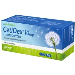 Cetidex 10mg Filmtabletten, 100 ST von Dexcel Pharma